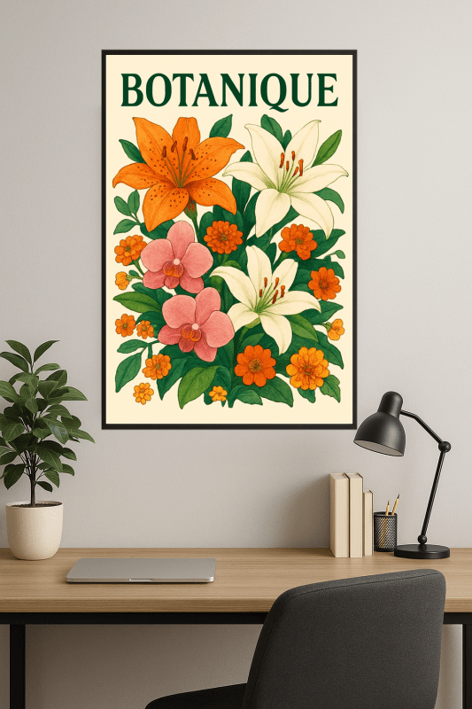 Botaniczny Druk Sztuki Kwiatowej - CasaNookDecor