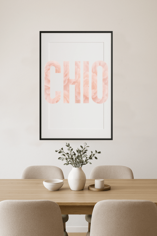 Chio Kwiatowa Sztuka Literowa - CasaNookDecor