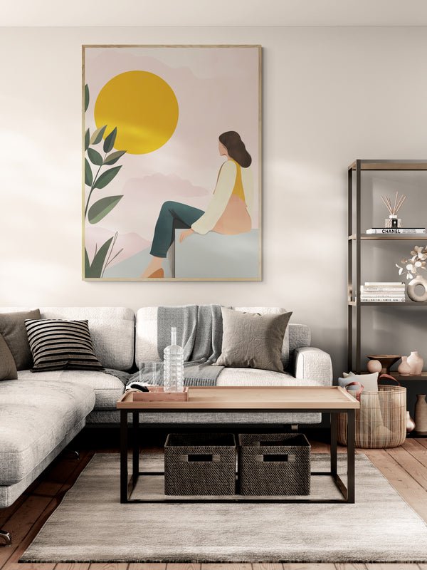 Nowoczesny plakat boho w stylu lat 50