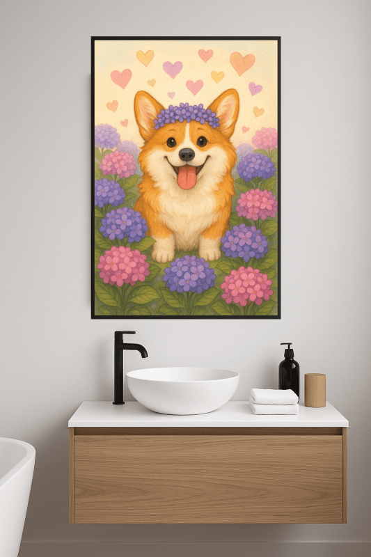 Corgi W Kwiatowej Koronie - CasaNookDecor