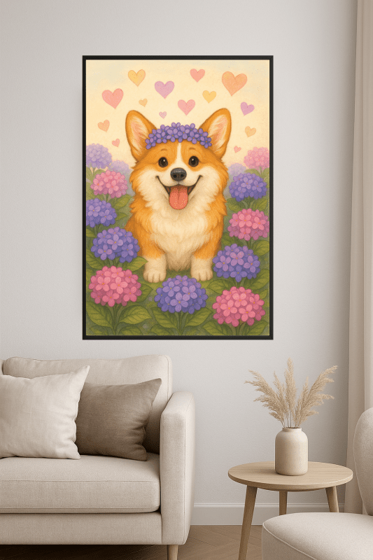 Corgi W Kwiatowej Koronie - CasaNookDecor