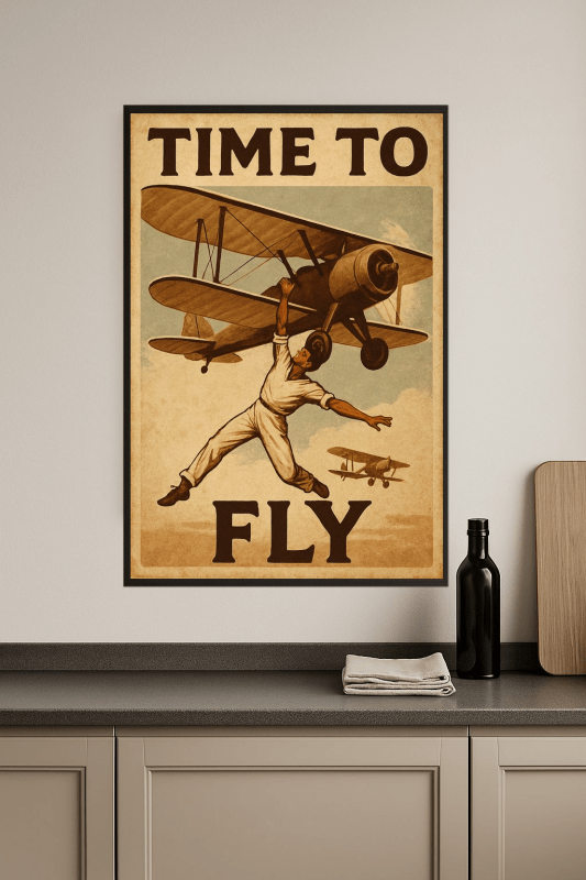 Czas Na Lot - Plakat Vintage - CasaNookDecor