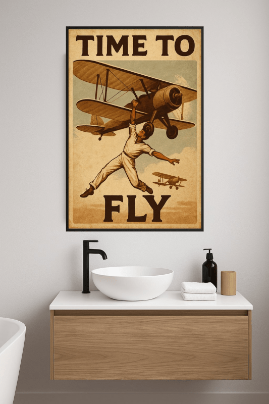 Czas Na Lot - Plakat Vintage - CasaNookDecor