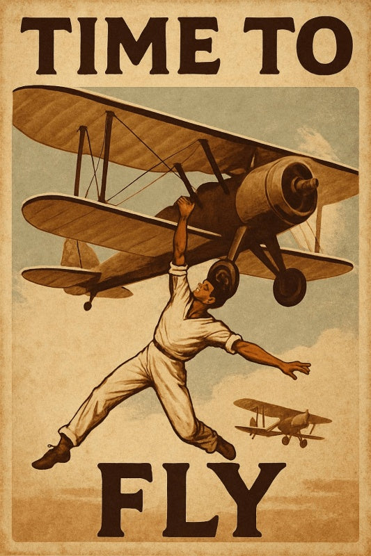 Czas Na Lot - Plakat Vintage - CasaNookDecor