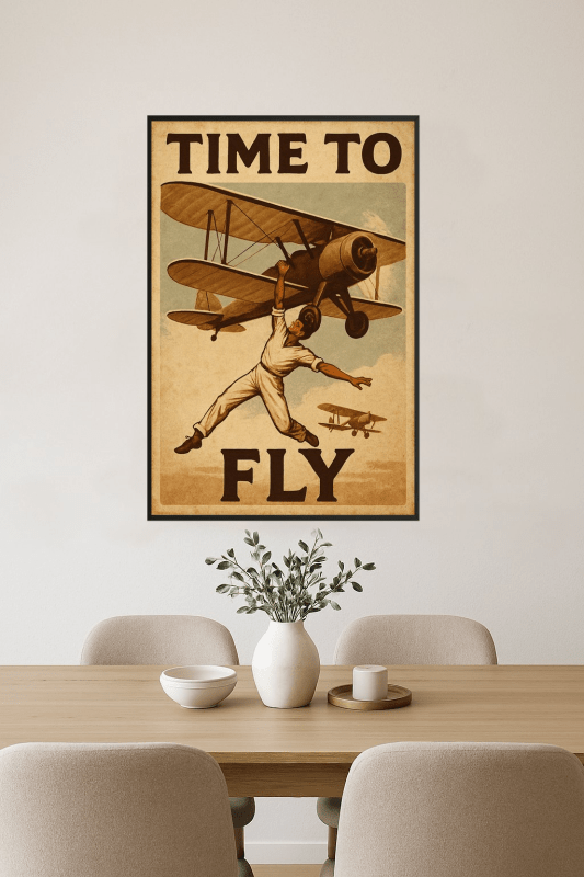 Czas Na Lot - Plakat Vintage - CasaNookDecor