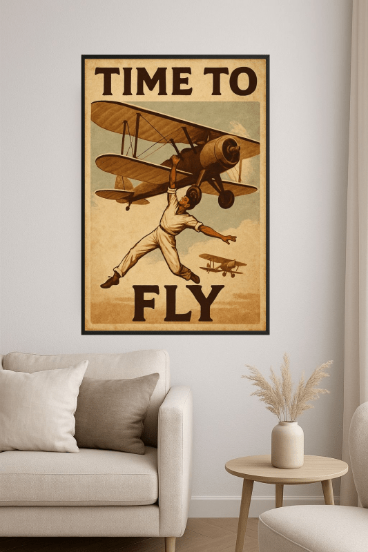 Czas Na Lot - Plakat Vintage - CasaNookDecor