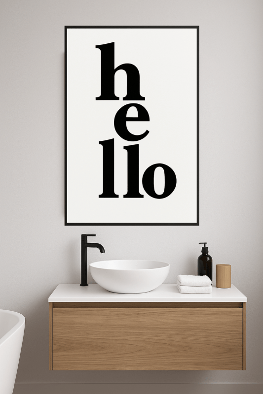 Cześć Typografia Druk - CasaNookDecor