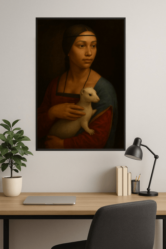 Dama Z Gronostajem Portret - CasaNookDecor
