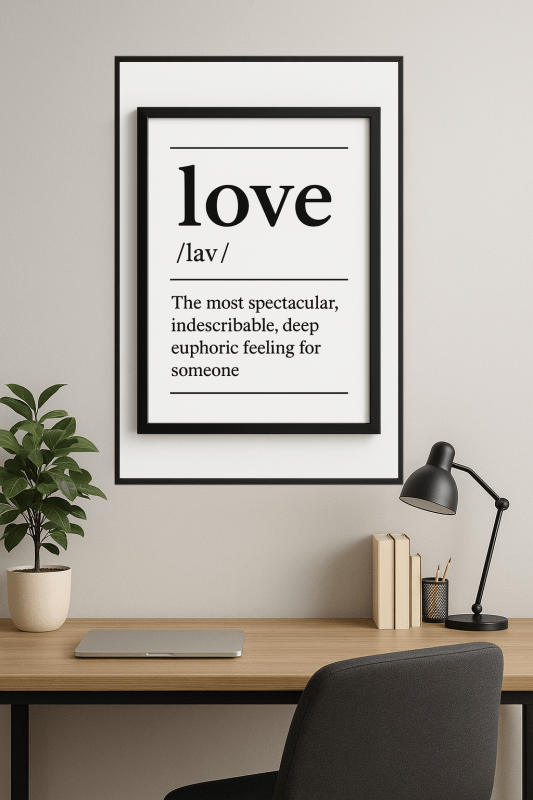 Definicja Miłości - Plakat Artystyczny - CasaNookDecor