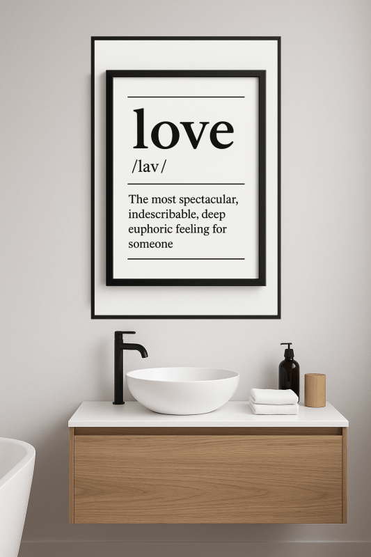 Definicja Miłości - Plakat Artystyczny - CasaNookDecor