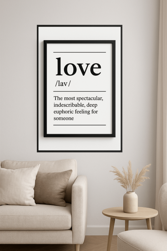 Definicja Miłości - Plakat Artystyczny - CasaNookDecor