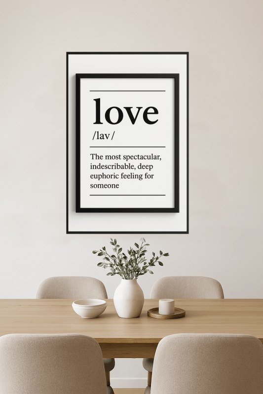 Definicja Miłości - Plakat Artystyczny - CasaNookDecor
