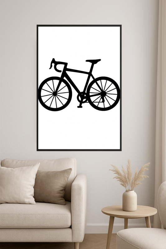 Druk Artystyczny Silhouette Roweru - CasaNookDecor