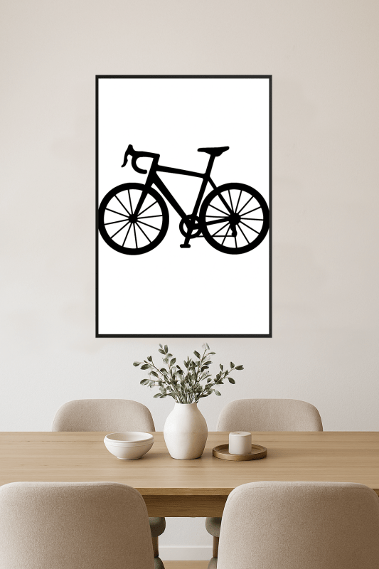 Druk Artystyczny Silhouette Roweru - CasaNookDecor