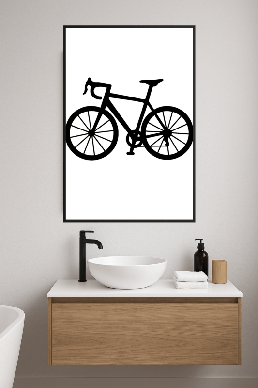 Druk Artystyczny Silhouette Roweru - CasaNookDecor