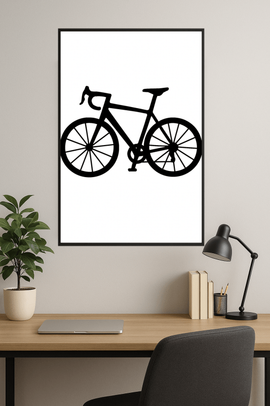 Druk Artystyczny Silhouette Roweru - CasaNookDecor