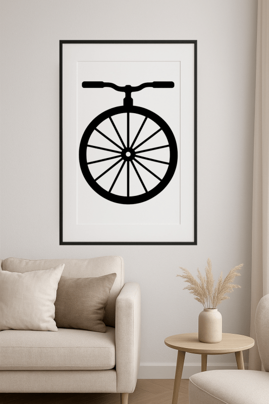 Druk Artystyczny Siluety Roweru - CasaNookDecor