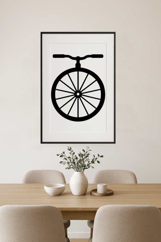 Druk Artystyczny Siluety Roweru - CasaNookDecor
