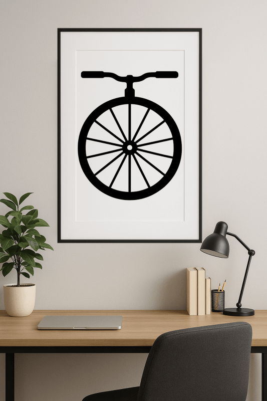 Druk Artystyczny Siluety Roweru - CasaNookDecor