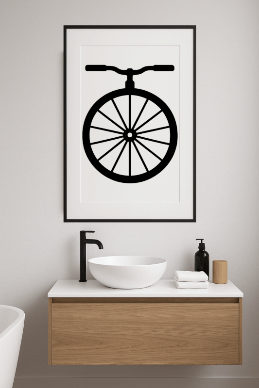 Druk Artystyczny Siluety Roweru - CasaNookDecor