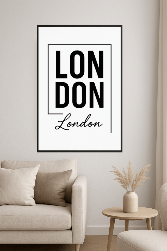 Druk Artystyczny Typografii Londynu - CasaNookDecor