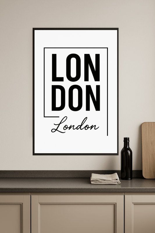 Druk Artystyczny Typografii Londynu - CasaNookDecor