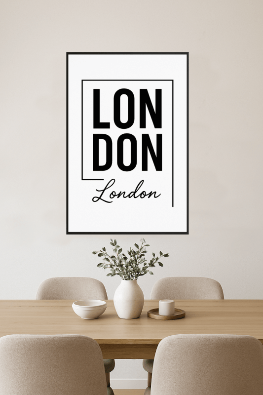 Druk Artystyczny Typografii Londynu - CasaNookDecor
