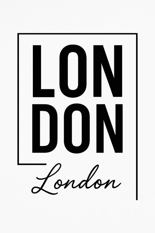 Druk Artystyczny Typografii Londynu - CasaNookDecor