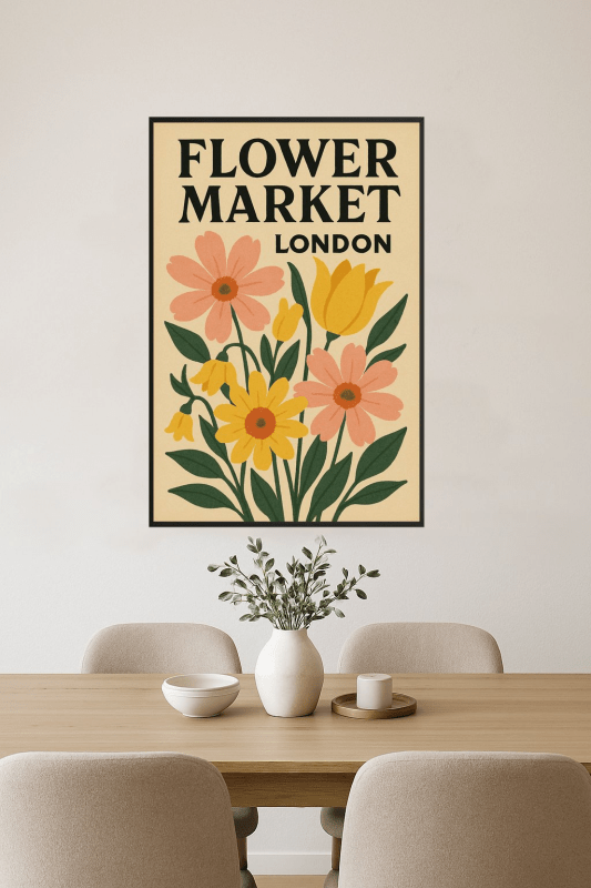Druk Kwiatowego Targu - CasaNookDecor