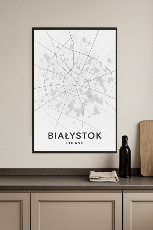 Druk Mapa Białegostoku - CasaNookDecor