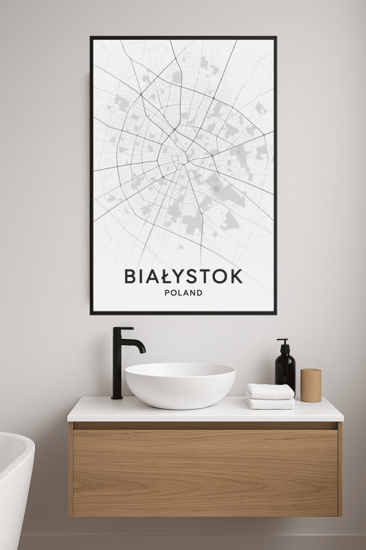 Druk Mapa Białegostoku - CasaNookDecor