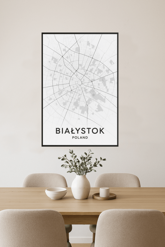 Druk Mapa Białegostoku - CasaNookDecor