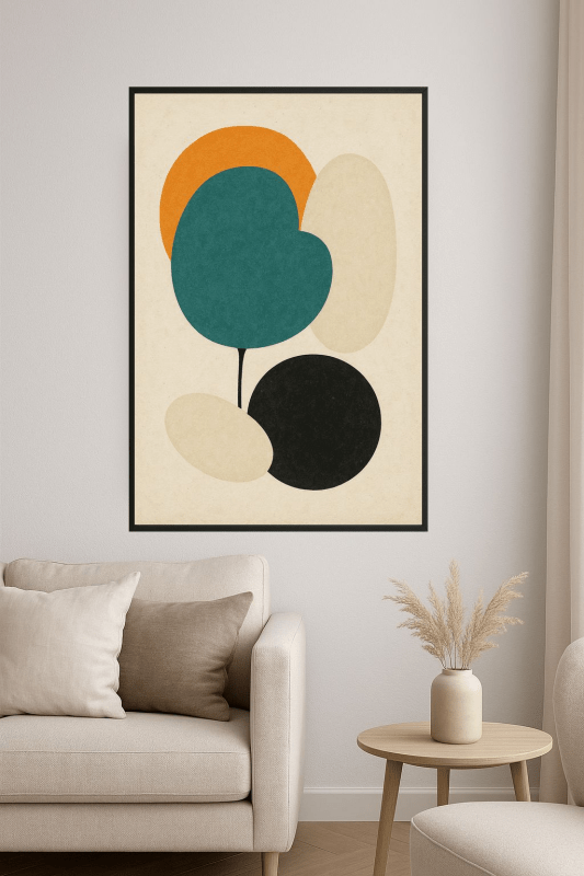 Druk Sztuki Abstrakcyjnych Kształtów - CasaNookDecor