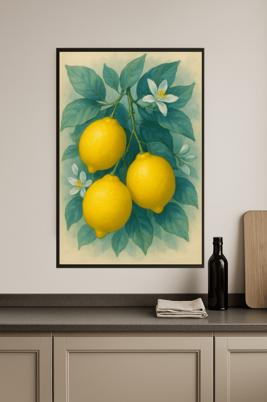 Druk Sztuki Cytrynowej i Kwiatowej - CasaNookDecor