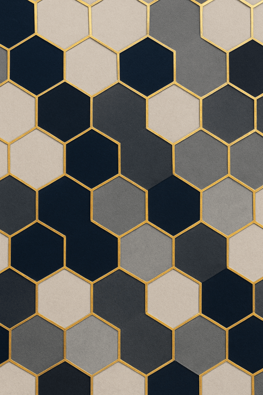 Druk Sztuki Geometricznego Sześciokąta - CasaNookDecor