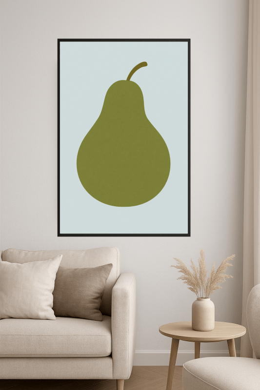 Druk Sztuki Gruszki w Zielonym Odcieniu - CasaNookDecor