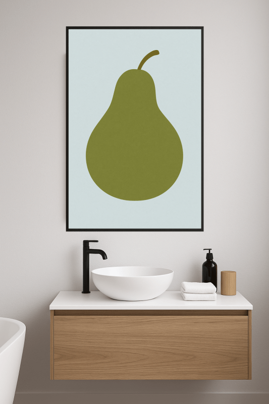 Druk Sztuki Gruszki w Zielonym Odcieniu - CasaNookDecor