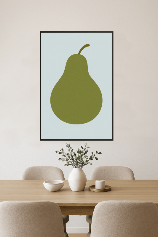 Druk Sztuki Gruszki w Zielonym Odcieniu - CasaNookDecor