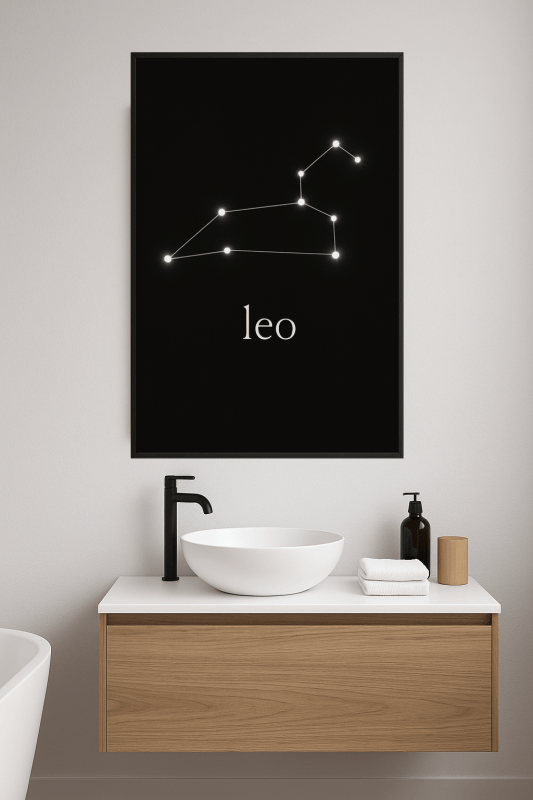 Druk Sztuki Konstelacji Lwa - CasaNookDecor