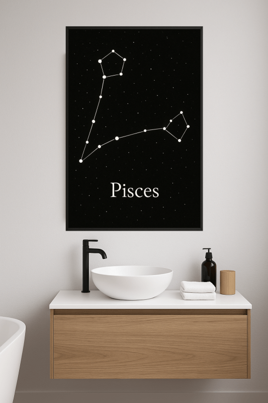 Druk Sztuki Konstelacji Ryb - CasaNookDecor
