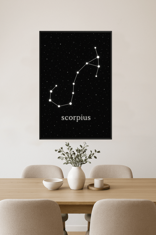 Druk Sztuki Konstelacji Skorpiona - CasaNookDecor