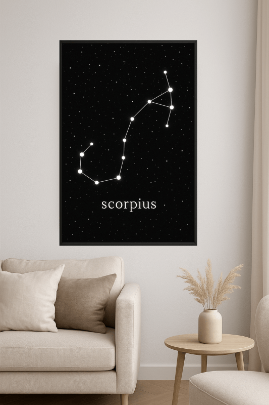 Druk Sztuki Konstelacji Skorpiona - CasaNookDecor