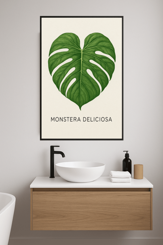 Druk Sztuki Liścia Monstery - CasaNookDecor