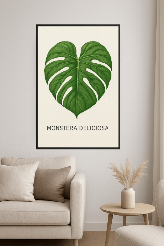Druk Sztuki Liścia Monstery - CasaNookDecor