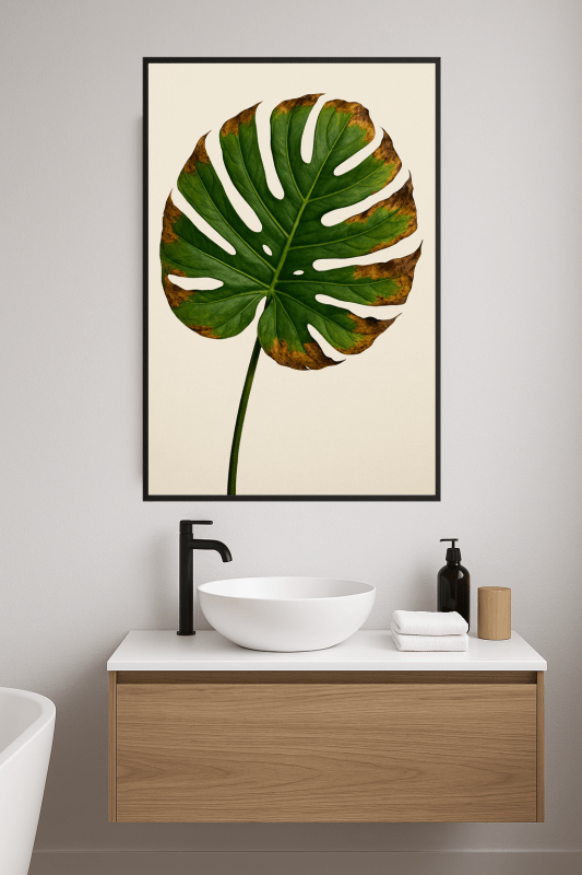 Druk Sztuki Liścia Monstery - CasaNookDecor