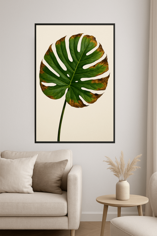 Druk Sztuki Liścia Monstery - CasaNookDecor