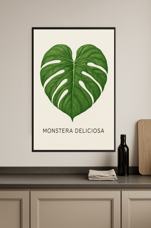 Druk Sztuki Liścia Monstery - CasaNookDecor