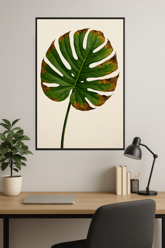 Druk Sztuki Liścia Monstery - CasaNookDecor