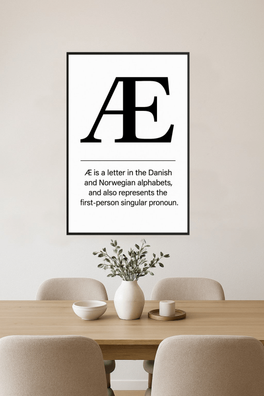 Druk Sztuki Litery Ae - CasaNookDecor