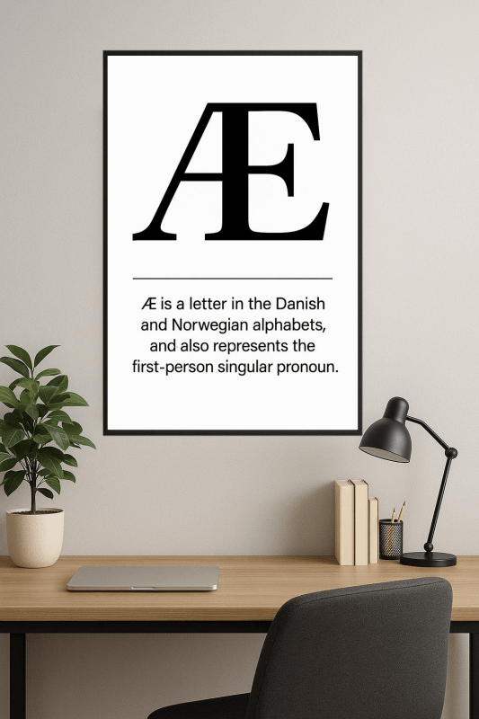 Druk Sztuki Litery Ae - CasaNookDecor